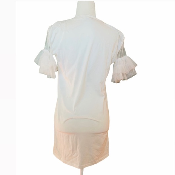 Printed Bandage Drawstring Loose Pullover - Picture 3 of 3